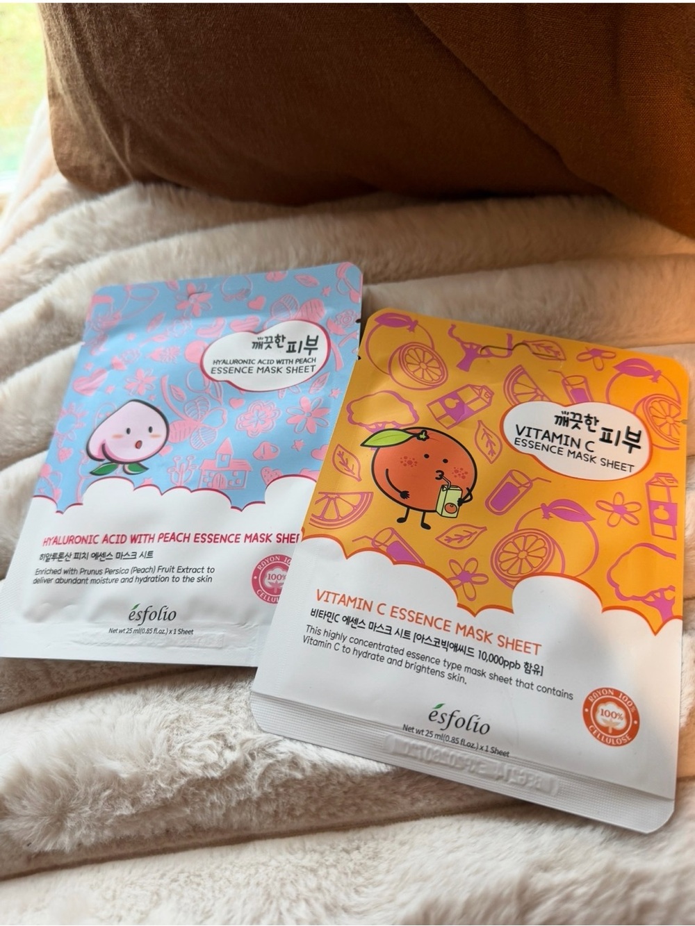 Peach Hyaluronic Acid Essence Mask Sheet - Pink